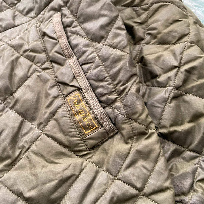 Olive Green Khaki Polo Ralph Lauren Quilted Jacket - Large