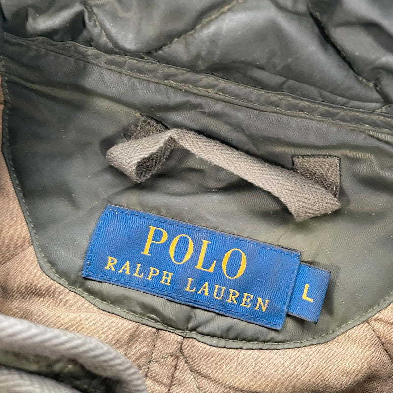 Olive Green Khaki Polo Ralph Lauren Quilted Jacket - Large