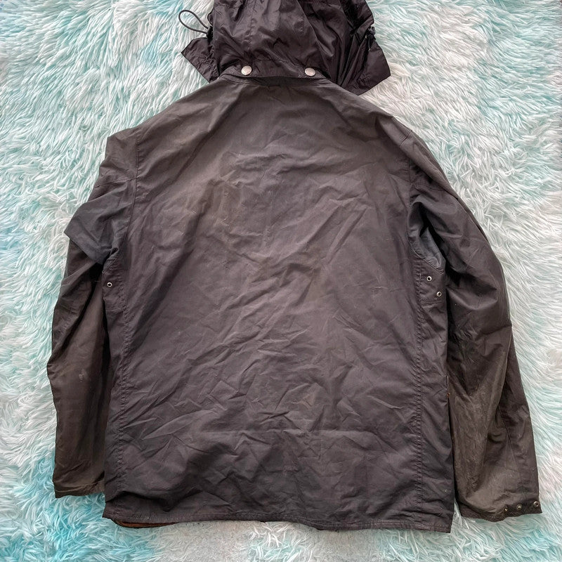 Dark Grey Barbour Naval Coat Sylkoil Greatcoat - XL