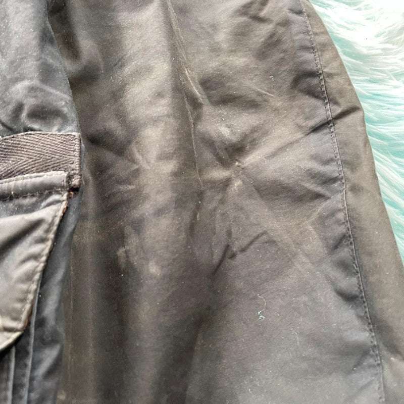 Dark Grey Barbour Naval Coat Sylkoil Greatcoat - XL