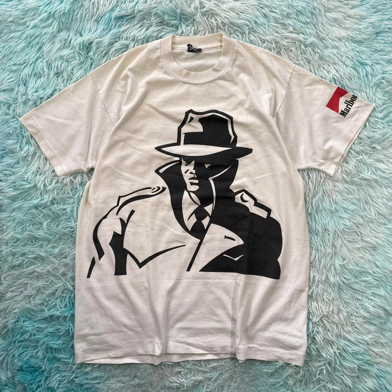 Vintage 90s White Marlboro Cigarettes Graphic T Shirt - XL