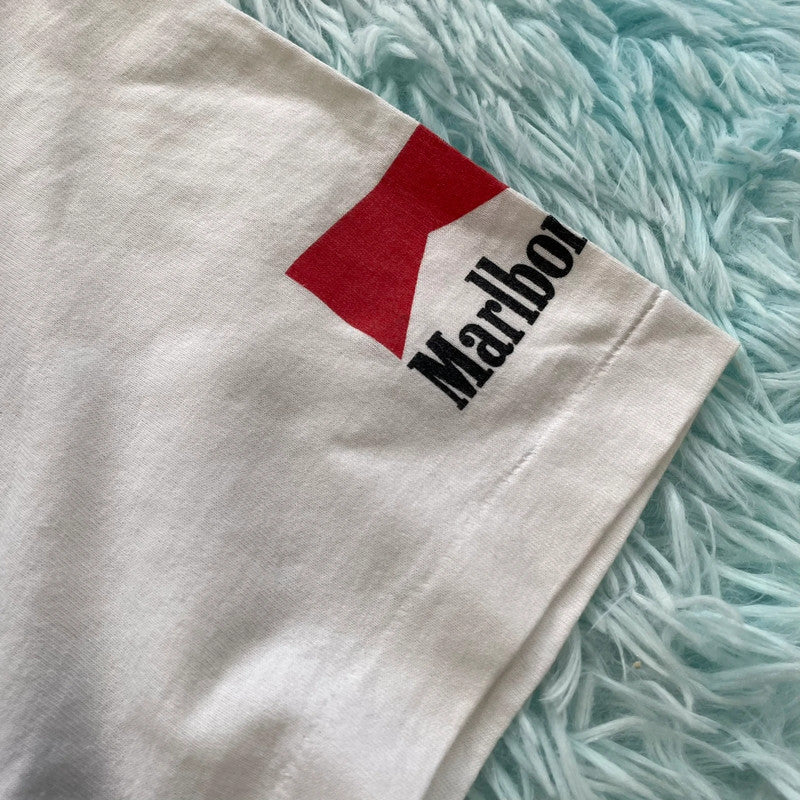 Vintage 90s White Marlboro Cigarettes Graphic T Shirt - XL