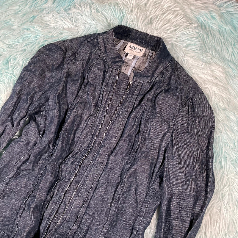 Vintage Y2K Armani Denim Jacket - Size 8