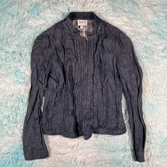 Vintage Y2K Armani Denim Jacket - Size 8