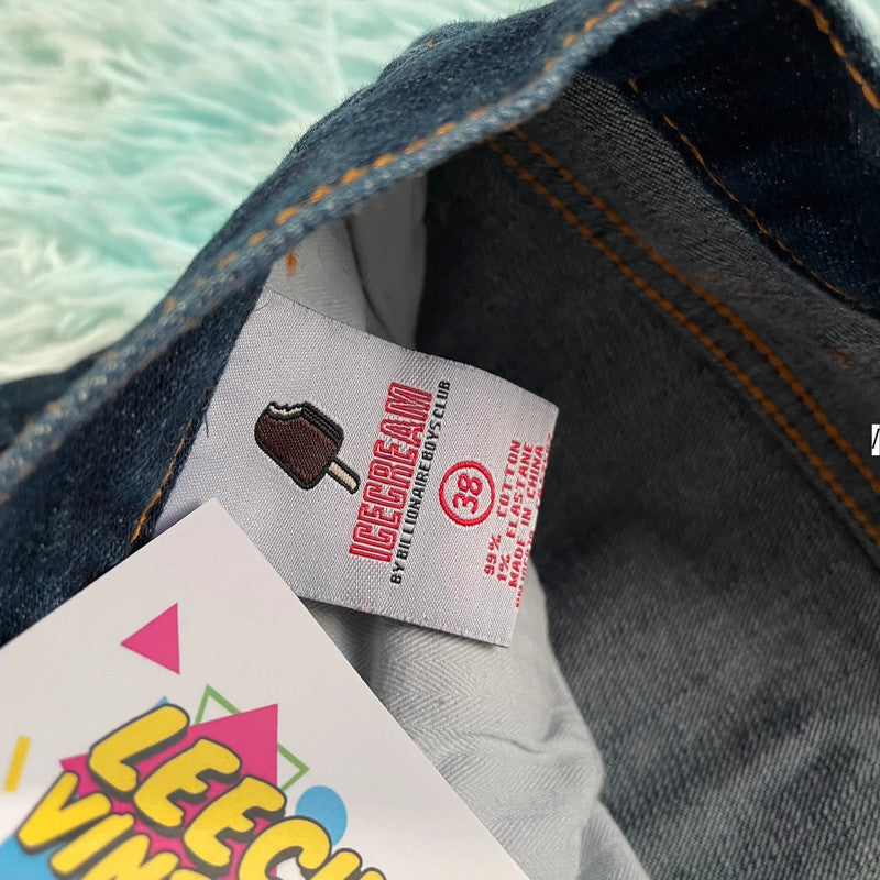 Navy Icecream Jeans Dog Print BBC - 38W 32L