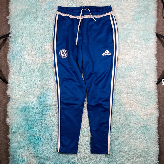 Blue Adidas Chelsea Tracksuit Bottoms - Medium