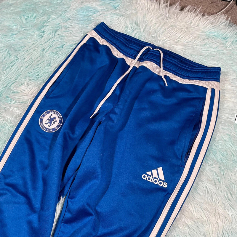 Blue Adidas Chelsea Tracksuit Bottoms - Medium