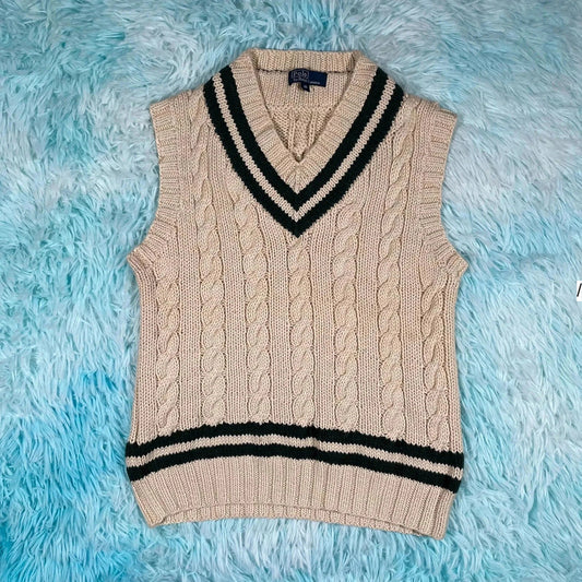 Vintage 90s Polo Ralph Lauren Wimbledon Knitted Vest - Medium