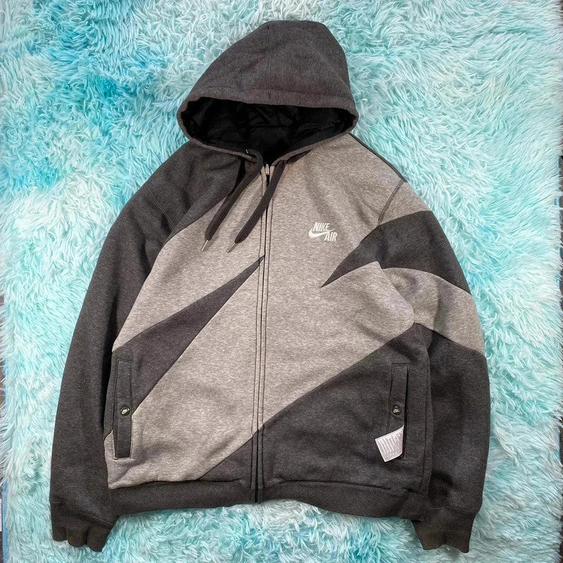 Vintage Reversible Nike Hoodie Track Jacket - Large