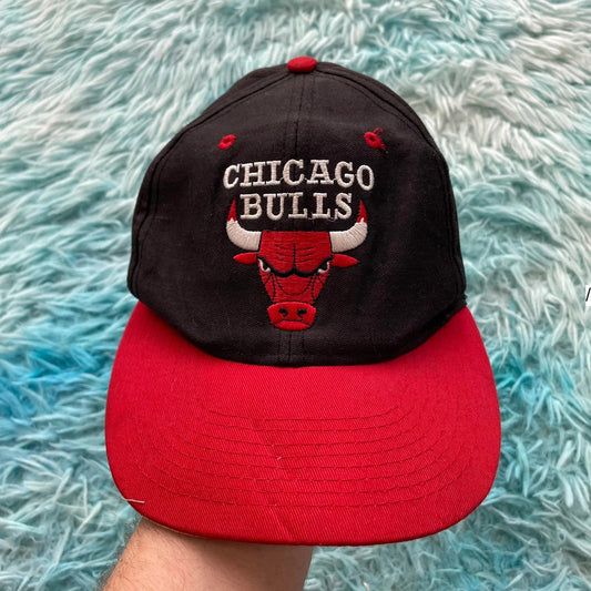 Vintage Black & Red Chicago Bulls NBA Cap