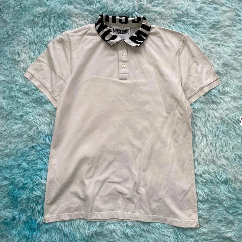 White Moschino Couture Polo Shirt - Medium