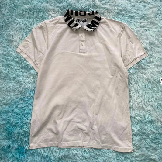 White Moschino Couture Polo Shirt - Medium