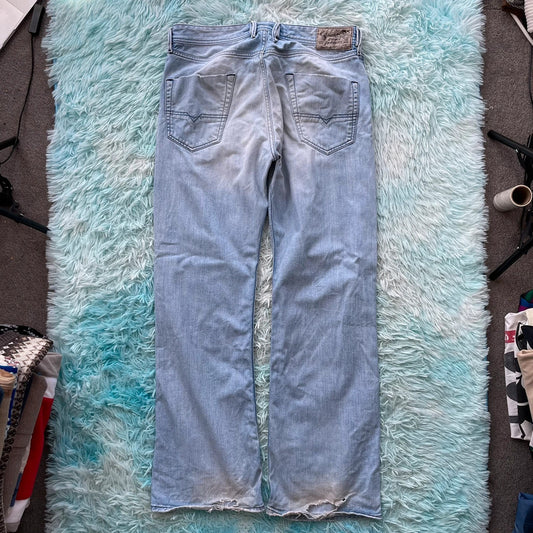 Vintage Lightwash Diesel Jeans Zhavee Wide Leg - W34 L34