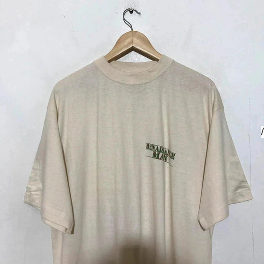 Deadstock 90s 1994 Vintage Cream Renaissance Man Movie Promo T Shirt Danny DeVito on a Euro tag