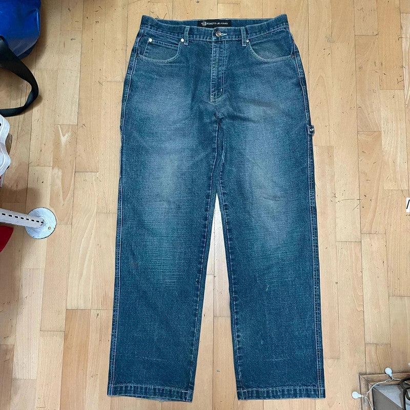 Vintage 90s Baggy Wide Leg Jeancs Exco - 34W 33L