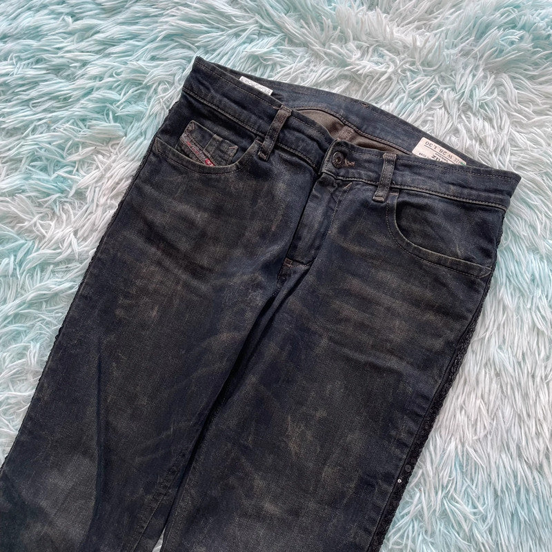 Dark Navy Diesel Jeans Sequined Zivy - W28 L30