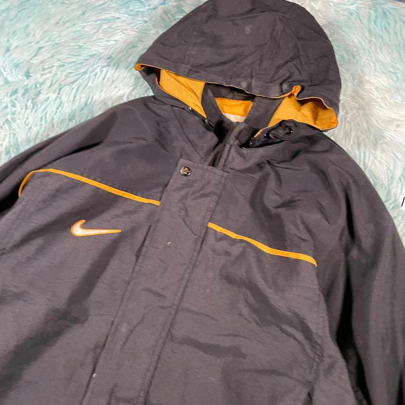 Vintage 90s Black Nike Coat - Large