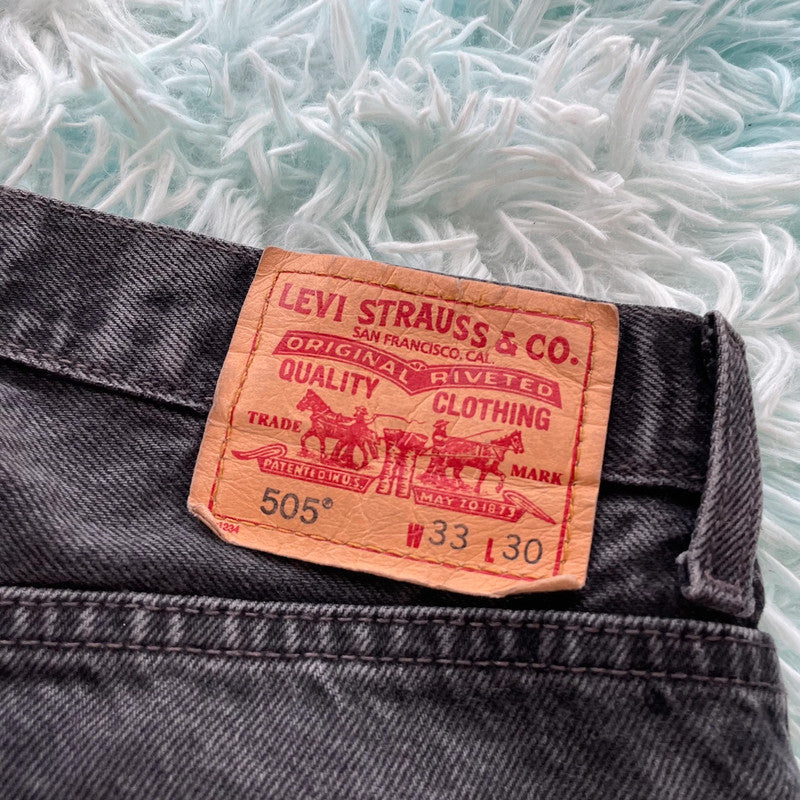 Black Levi’s Jean Shorts Cut Offs 505 - W33