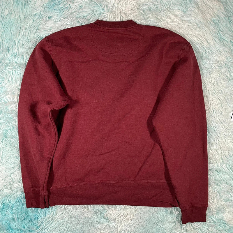 Vintage Maroon Champion Sweatshirt Plain - Medium