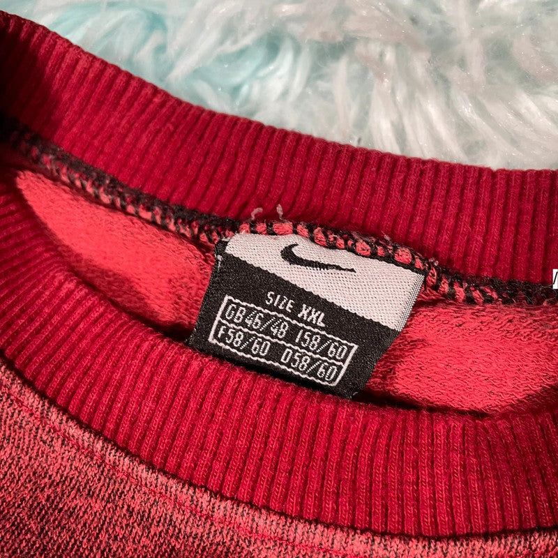 Vintage 00s Red Nike Sweatshirt Thin - XXL
