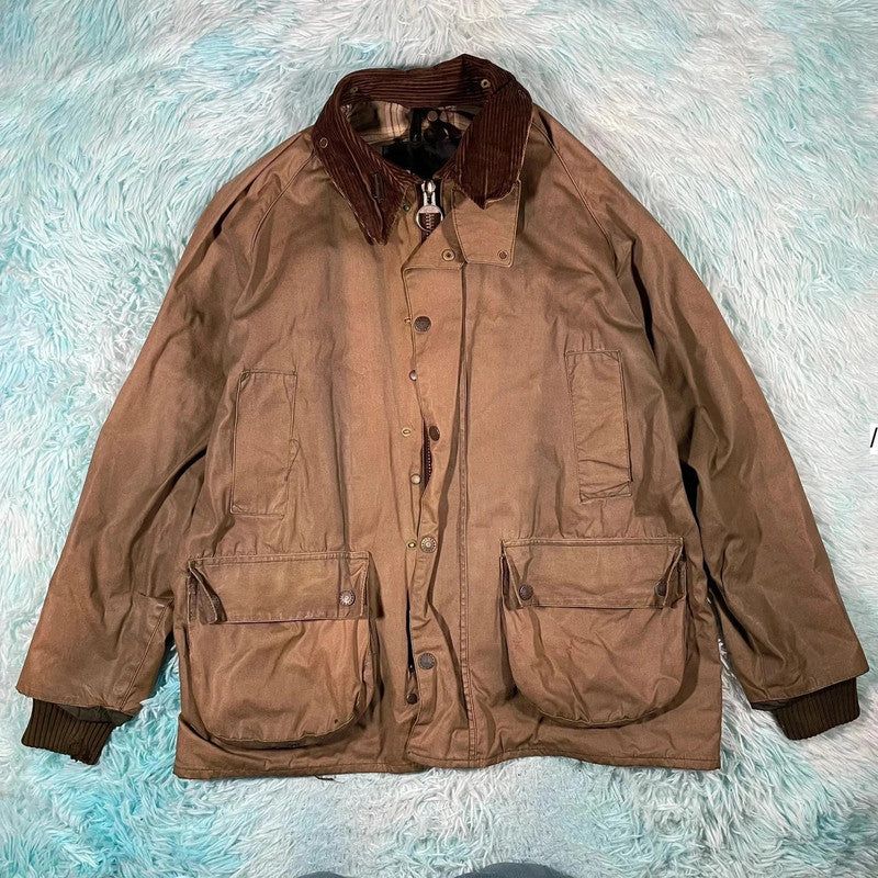 Vintage Brown Barbour Bedale Wax Jacket - Medium