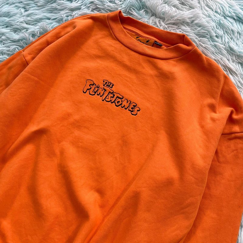 Orange Lazy Oaf The Flintstones Sweatshirt - Small