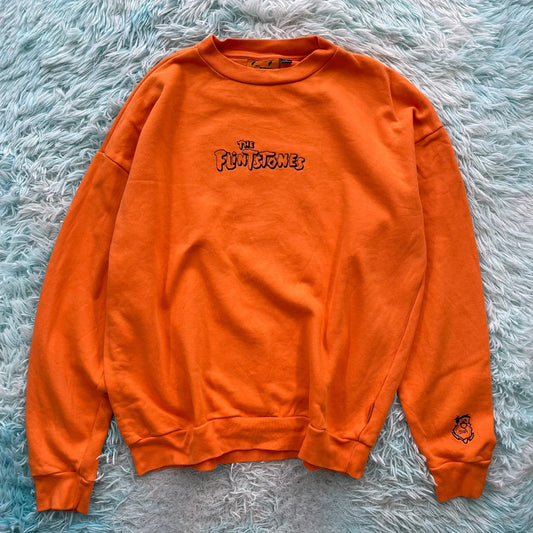 Orange Lazy Oaf The Flintstones Sweatshirt - Small
