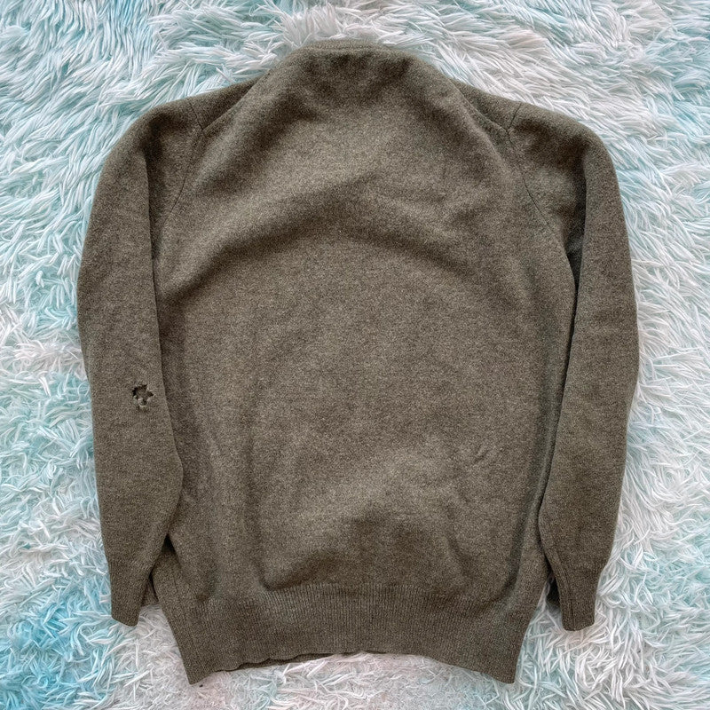 Khaki Cordings Wool Jumper - Medium