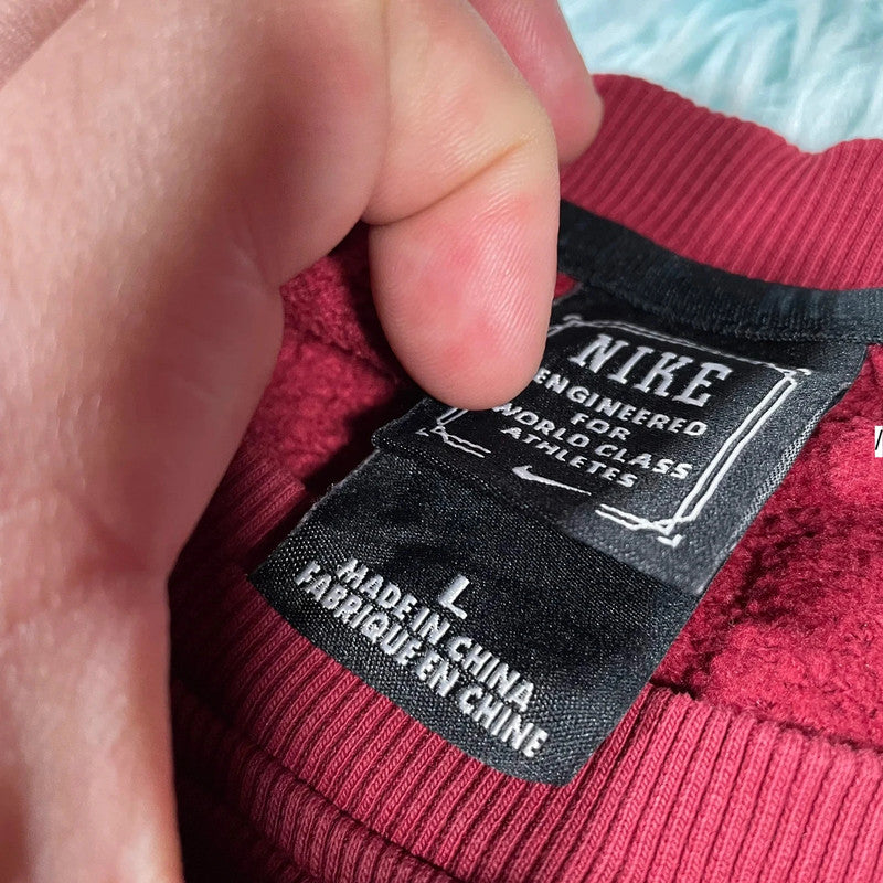 Red & Black Nike Sweatshirt - Large