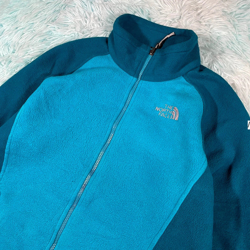 Blue & Navy The North Face Fleece Jumper Full Zip - Large