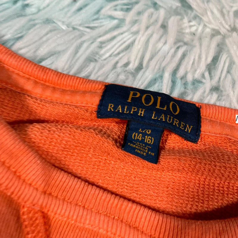 Orange Polo Ralph Lauren Sweatshirt - Large