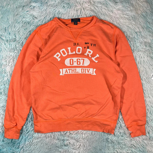 Orange Polo Ralph Lauren Sweatshirt - Large