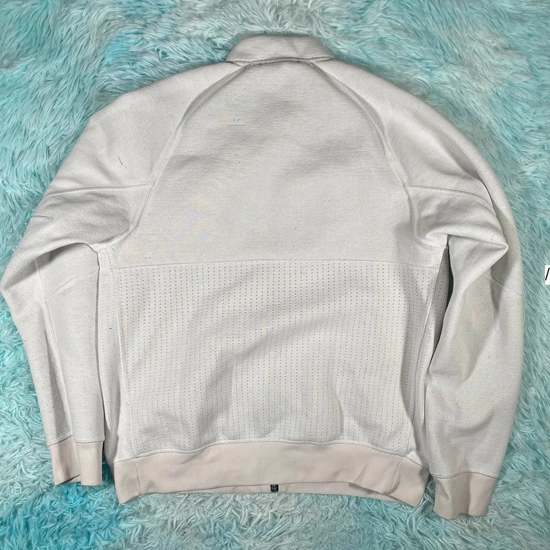White Nike Full Zip Sweatshirt - Medium