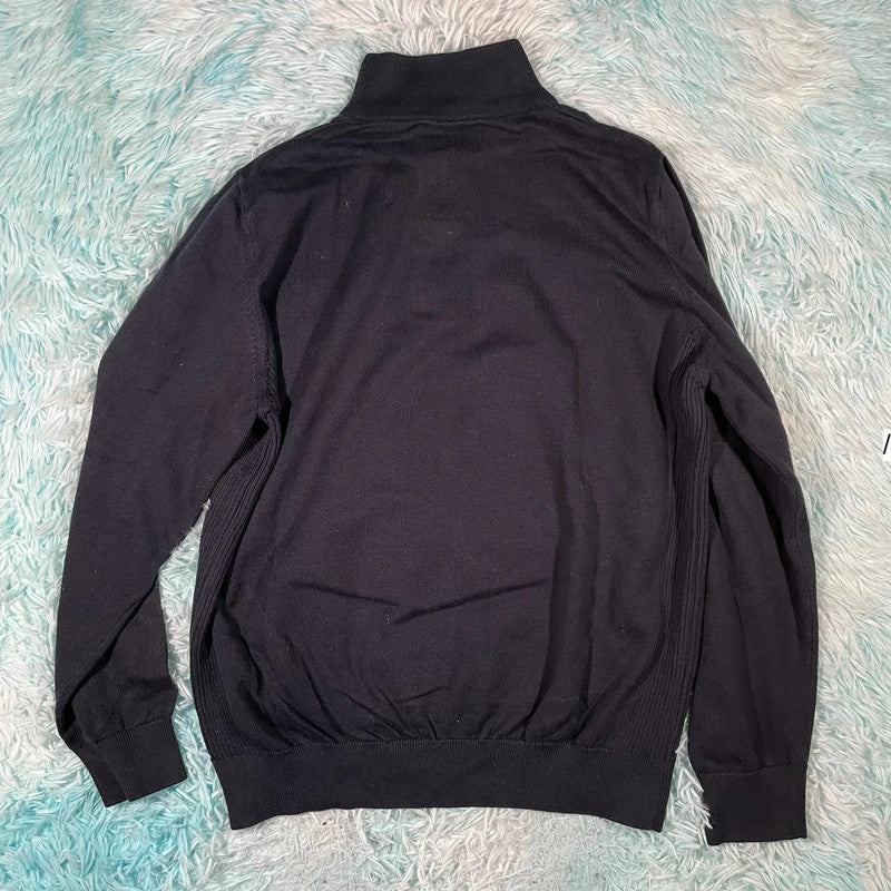 Dark Navy Barbour 1/4 Zip Sweatshirt - XL