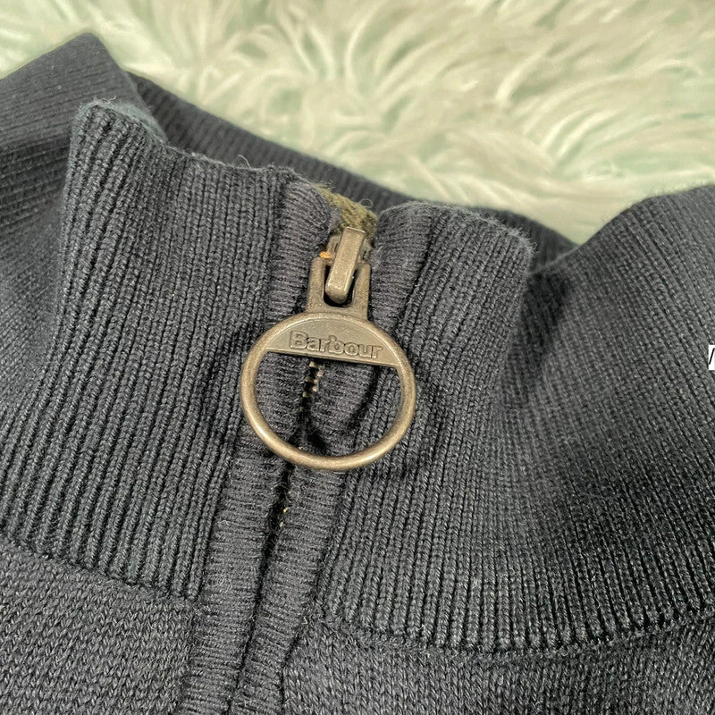Dark Navy Barbour 1/4 Zip Sweatshirt - XL