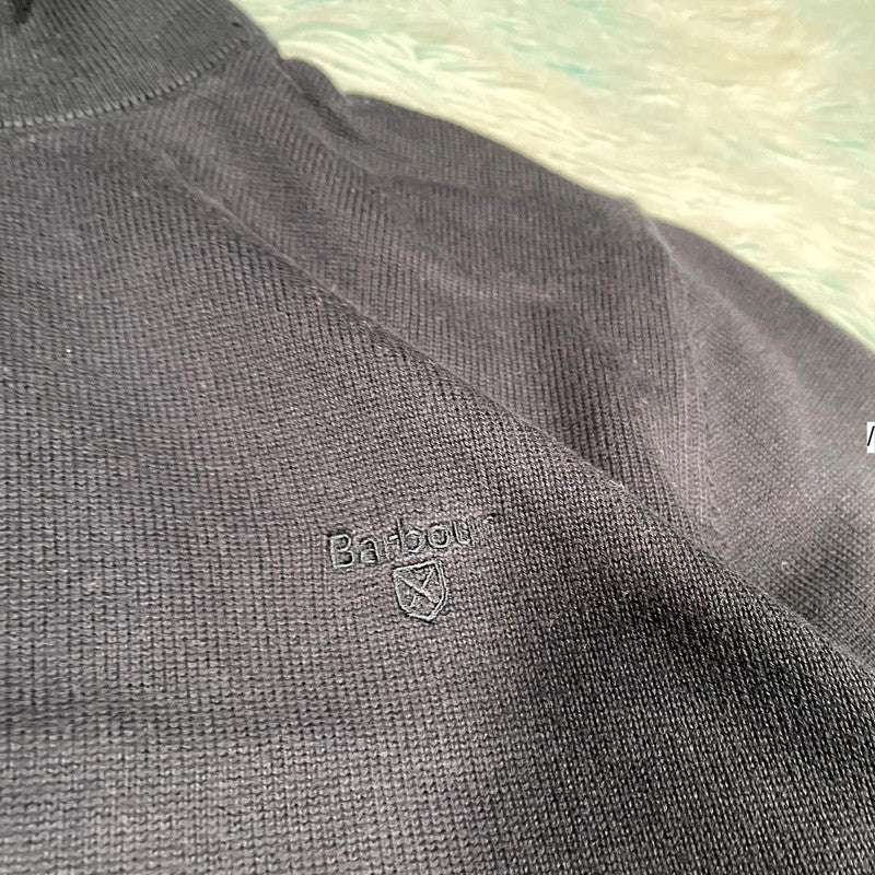 Dark Navy Barbour 1/4 Zip Sweatshirt - XL
