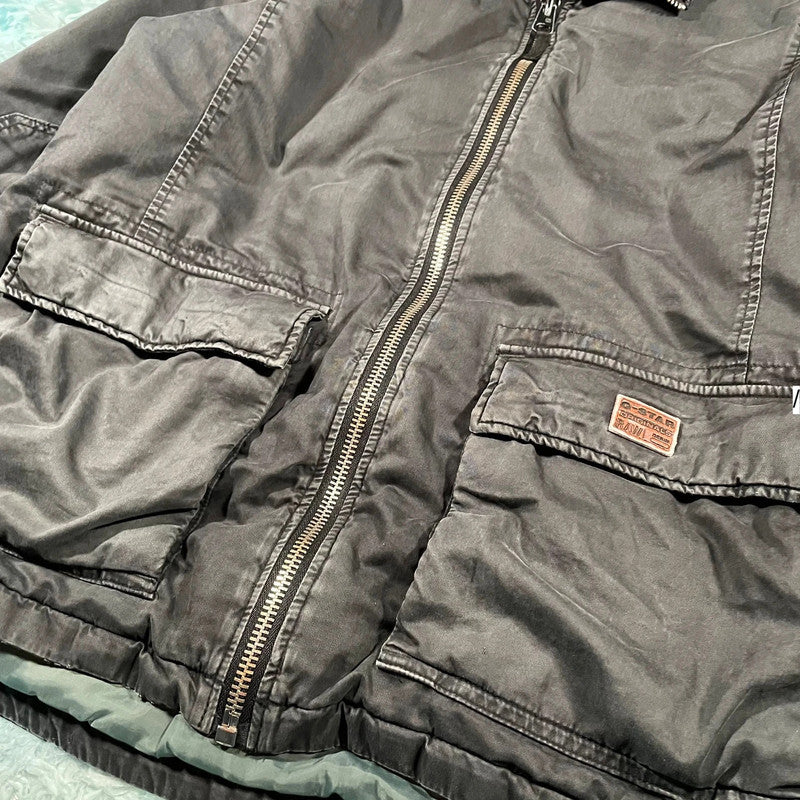 Grey G-Star raw Carbo Bomber Jacket - XL