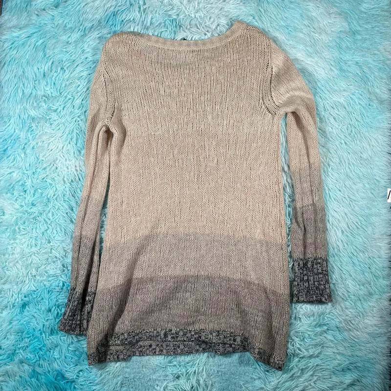 Beige Alashan Long Jumper Merino Wool Cashmere - Medium