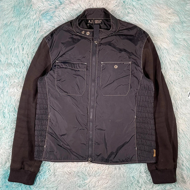 Black & Navy Armani Jeans Jacket - Large