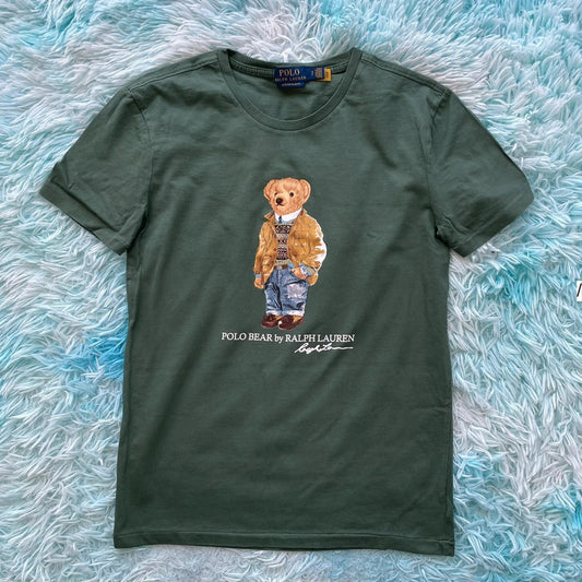 Green Polo Ralph Lauren Polo Bear T Shirt - Small