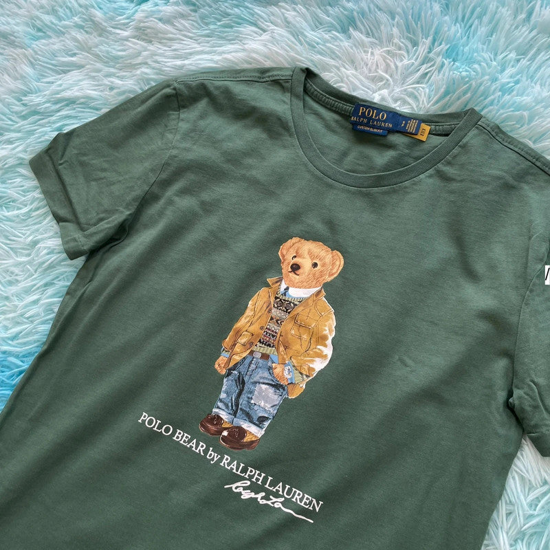Green Polo Ralph Lauren Polo Bear T Shirt - Small