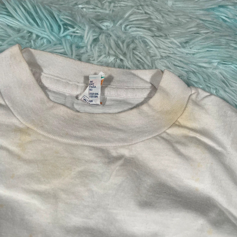 Vintage 90s White Tossa de Mar Embroidered T Shirt - Medium