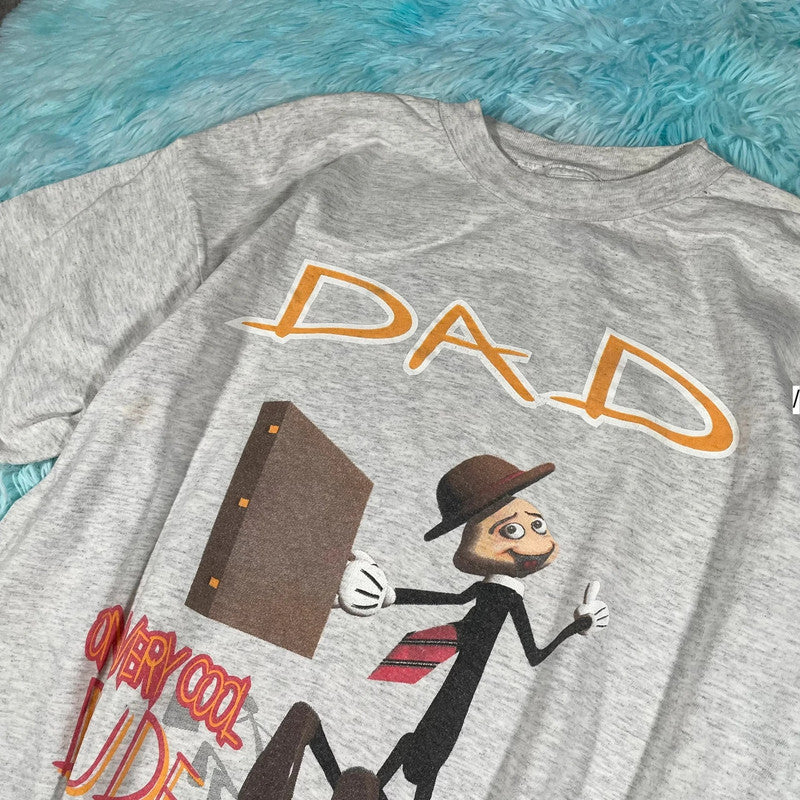 Vintage 90s Grey Dad One Very Cool Dude Graphic T Shirt - XL