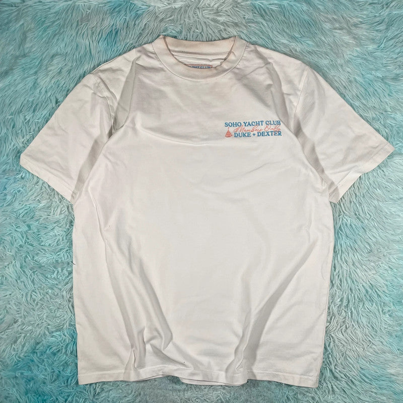 White Soho Yacht Club T Shirt Graphic Heavyweight - XL