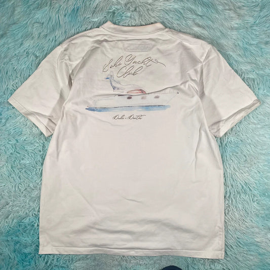 White Soho Yacht Club T Shirt Graphic Heavyweight - XL