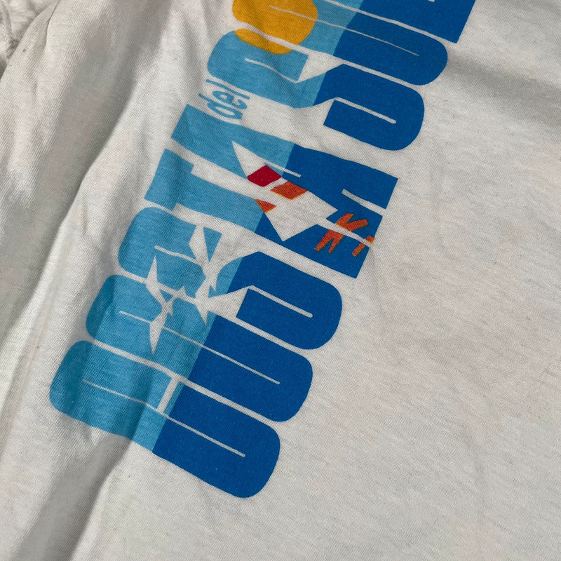 Vintage 90s White Costa del Sol Graphic T Shirt - Medium