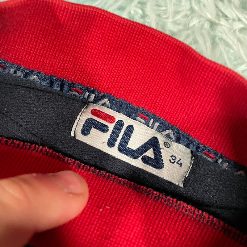 Vintage 90s Navy Fila Sweatshirt Spellout - Small