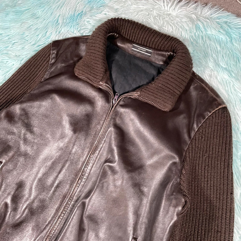Vintage Y2K Brown Joseph Leather Jacket - Large