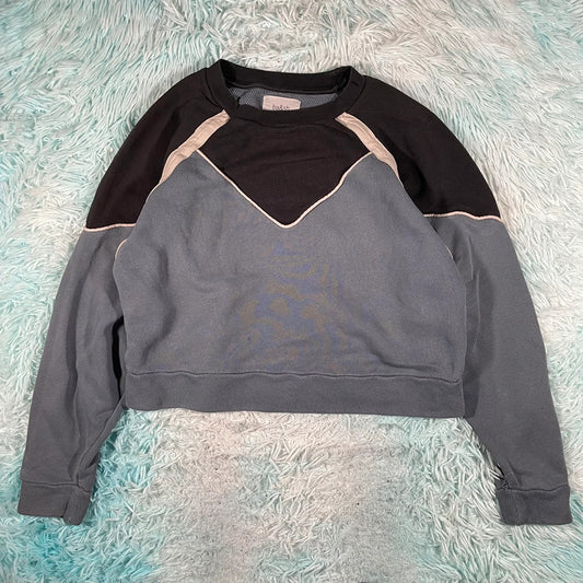 Blue & Black Ba&Sh Cropped Sweatshirt - Small