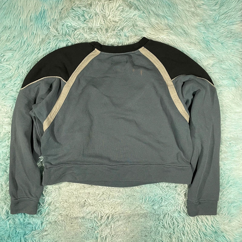 Blue & Black Ba&Sh Cropped Sweatshirt - Small